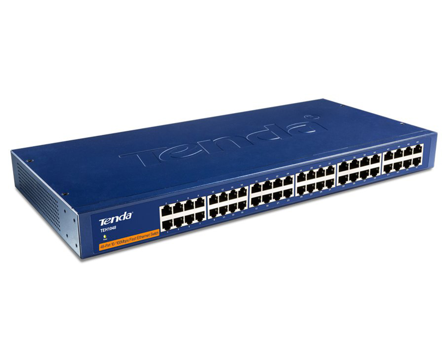 Tenda TEH1084 48 port Fast Ethernet Switch left